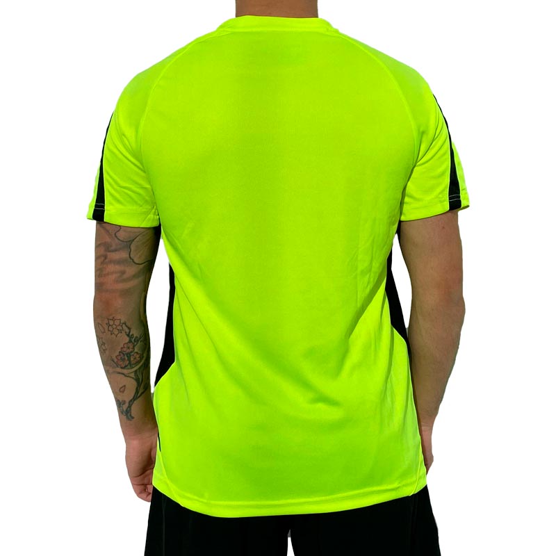 Schwarzer gelber Fluor -Softei -Shirt