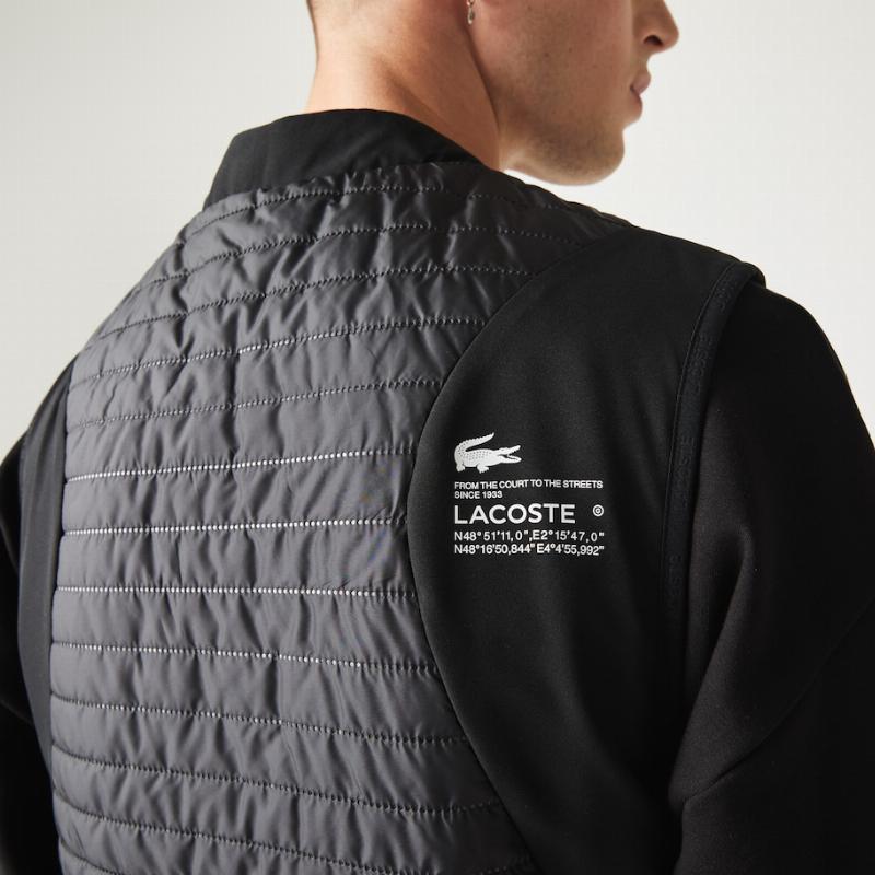 Lacoste sport vest a padded black blue