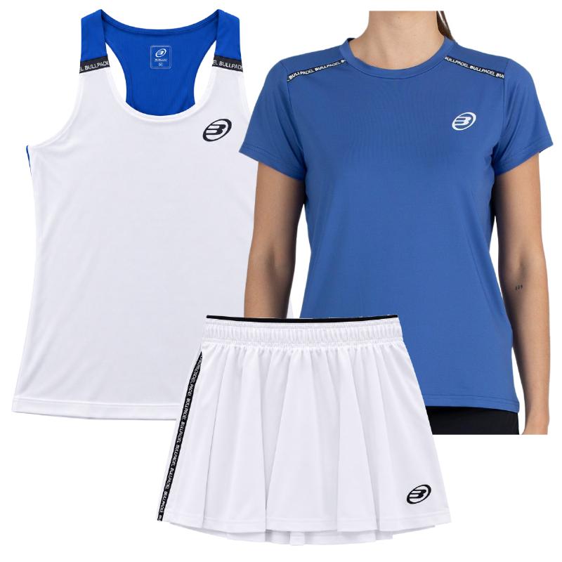 Bullpadel Adventure Journey W Court 26I Bleu Blanc Set x3