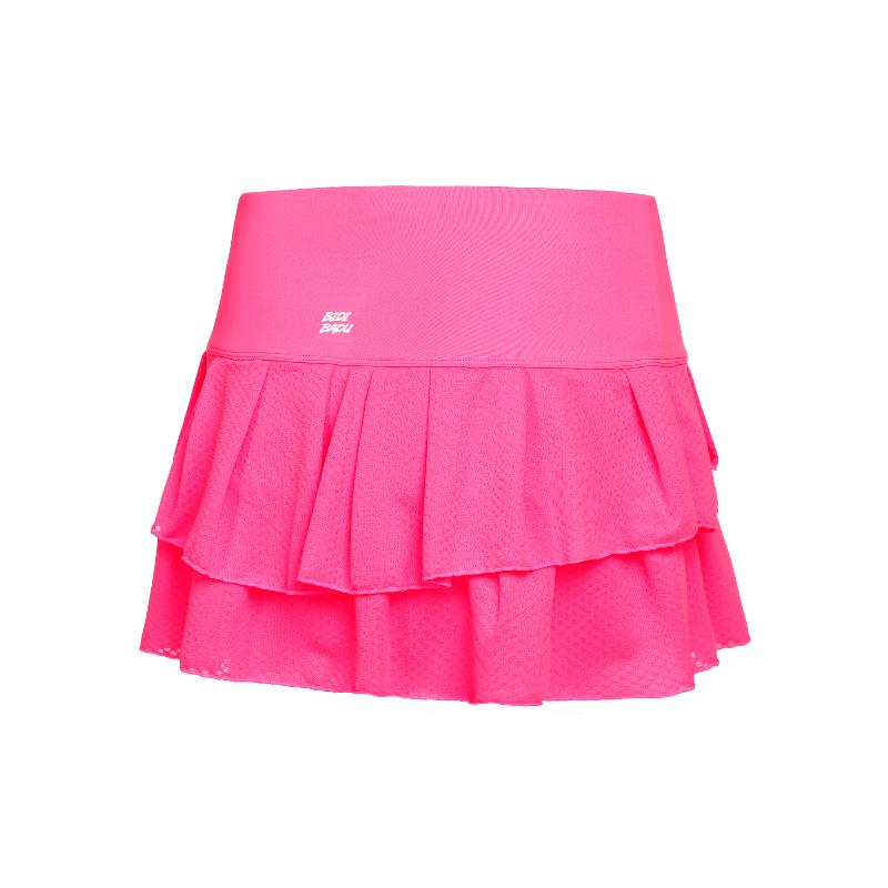 Pink Pleated Bidi Badu Crew Skirt