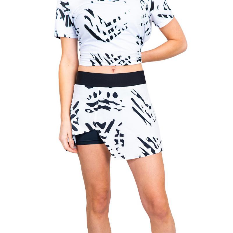 Bidi Badu Melbourne Printed Cut Out Skirt White Black