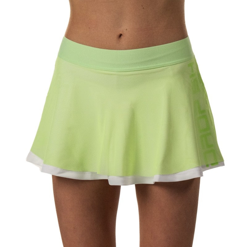Falda Drop Shot Lys Verde Blanco