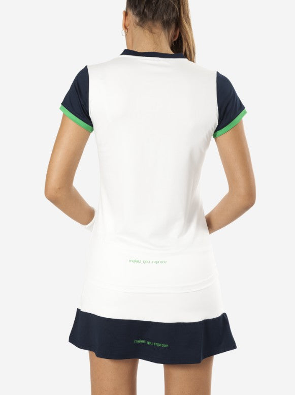 Falda Nox Pro Blanca Logo Verde