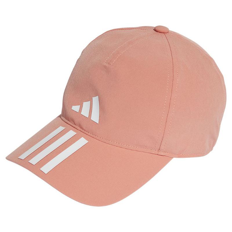 Gorra Adidas Aeroready Baseball 3 Bandas Naranja Blanco