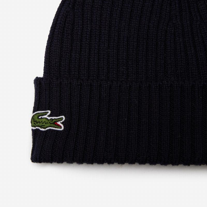 Gorro Lacoste Lana Azul Marino