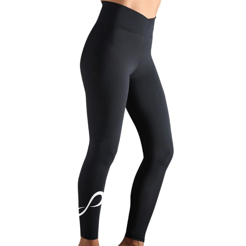 Endless Cross Pocket Tights Schwarz Weiß