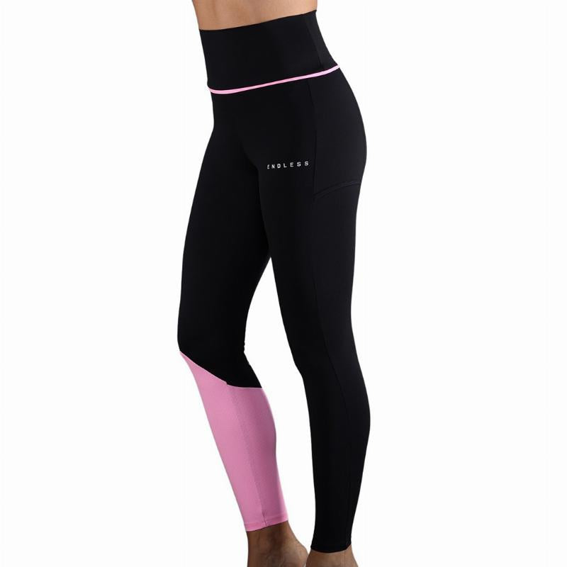 Endless Vanity Pocket Leggings Black Pink