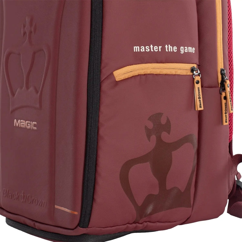 Mochila Black Crown Magic Burdeos Dorada