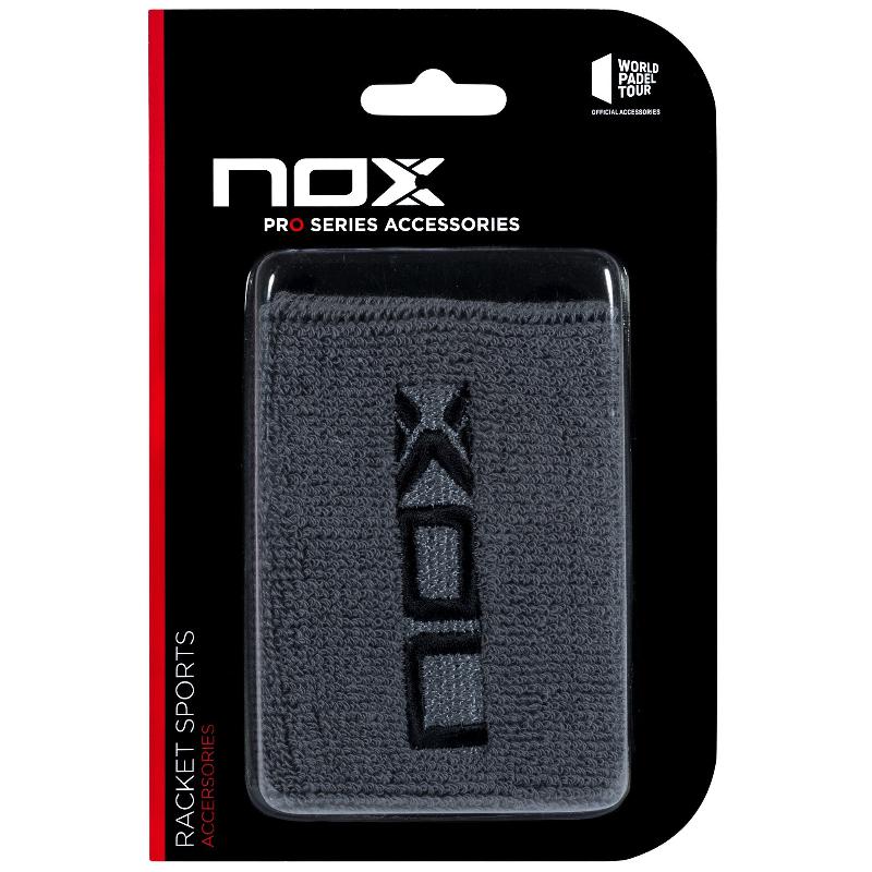 Munequeras Nox Gray Black Logo 2 unités