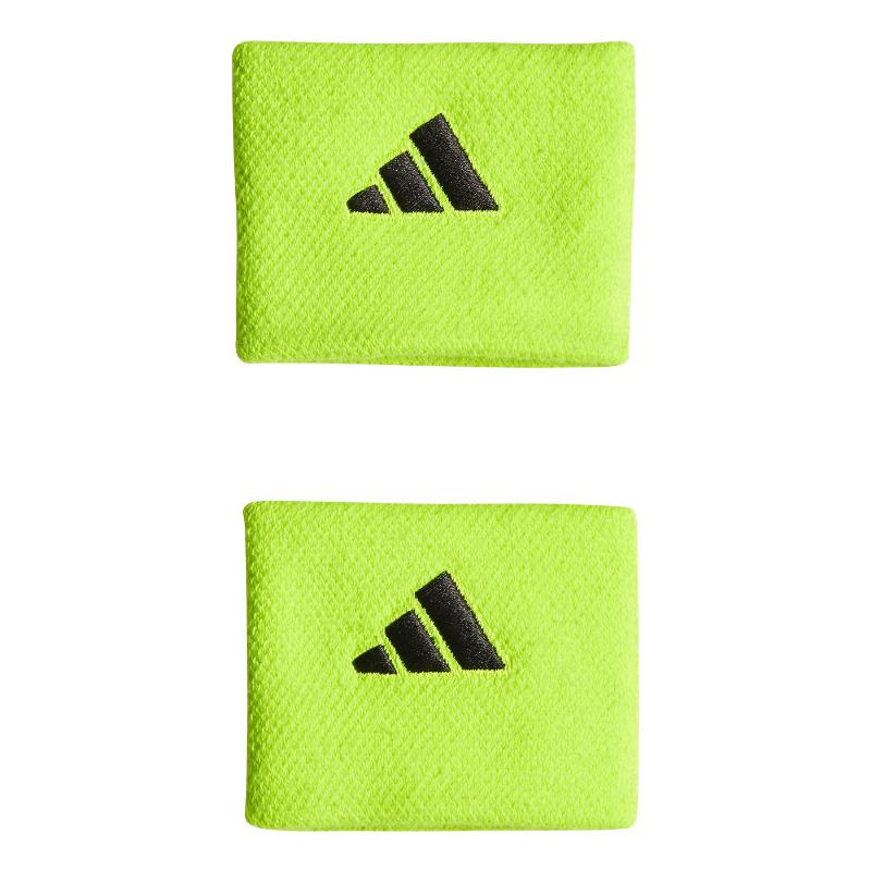 Muñequeras Adidas Cortas Lucid Limon Negro 2 Unidades