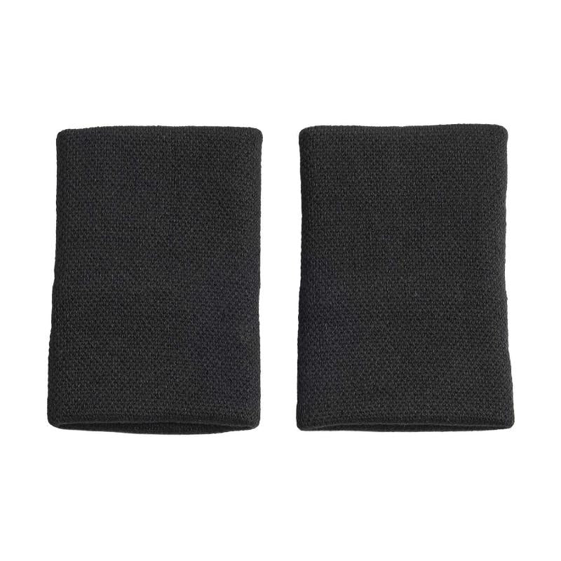 Muñequeras Adidas Largas Negro Plata 2 Unidades