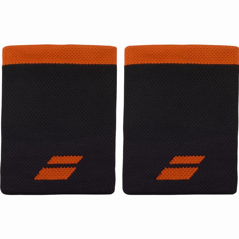 Muñequeras Babolat Logo Jumbo Negro Rojo 2 Unidades