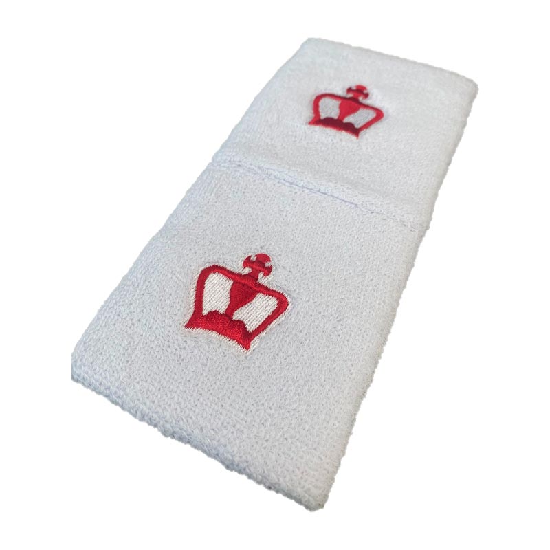 Muñequeras Black Crown Cortas Blanco 2 Unidades