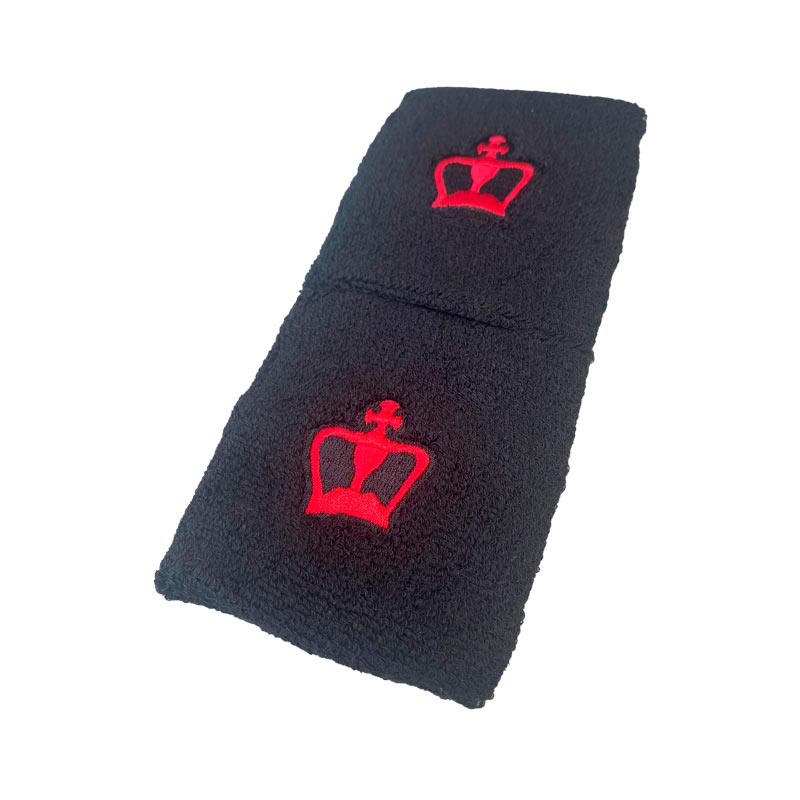 Muñequeras Black Crown Cortas Negro 2 Unidades