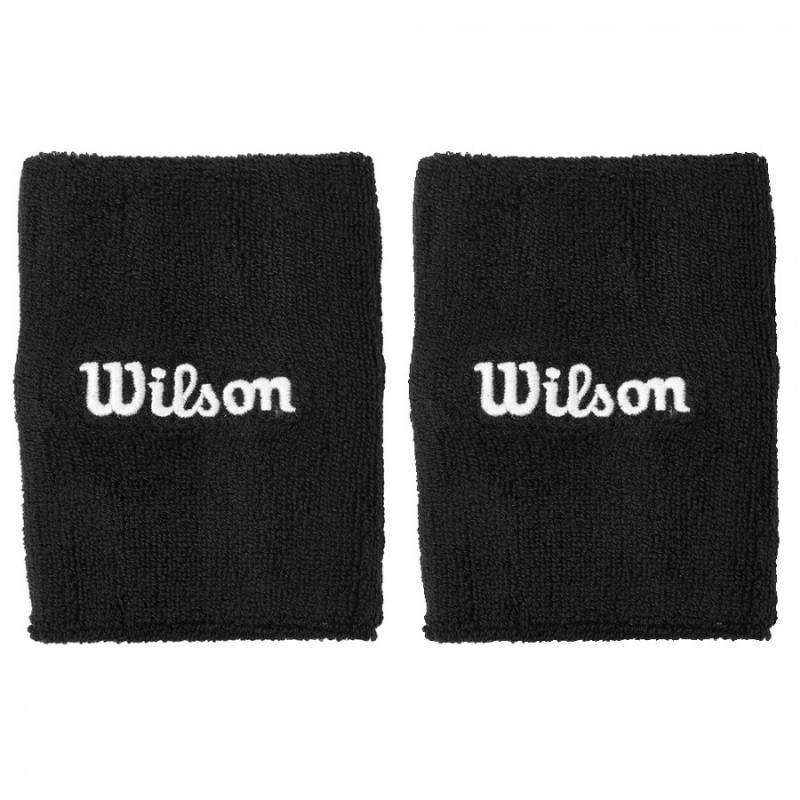 Muñequeras Wilson Wide Terry Negro 2 Unidades