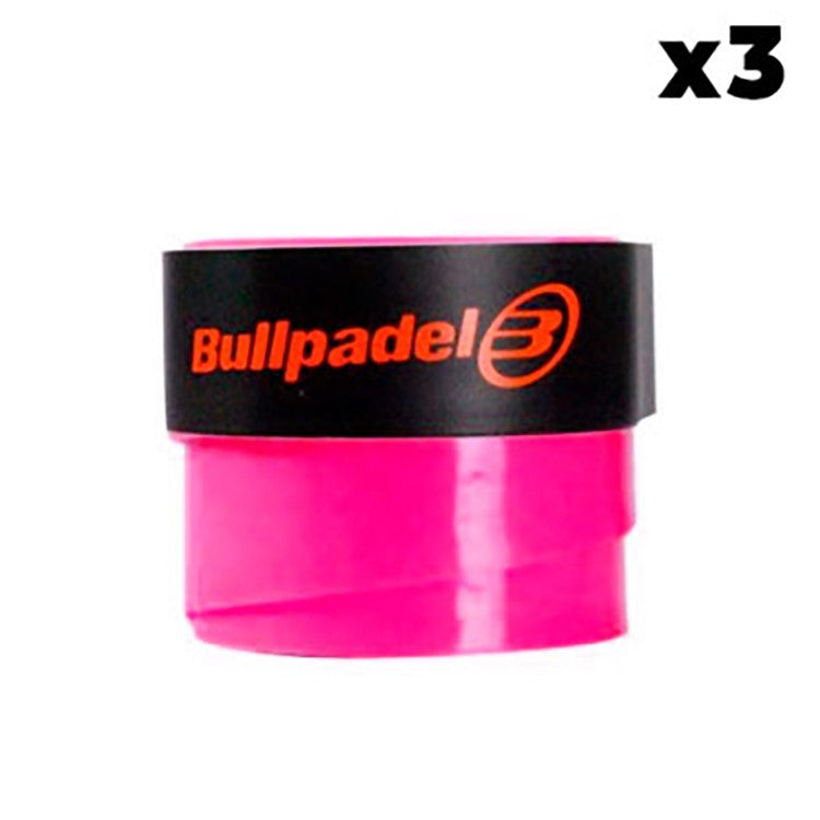 Overgrips bullpadel rosa liscio 3 unità