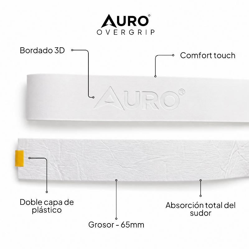 Auro White Overgrips 60 Units
