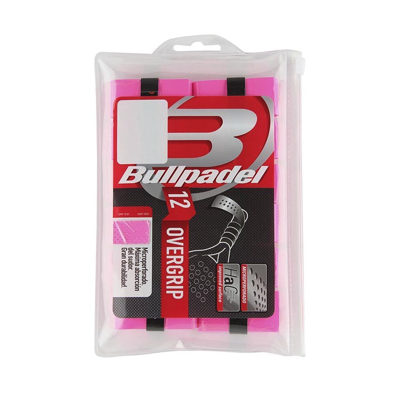 Overgrips bullpadel microperforado rose fluor 12 unità