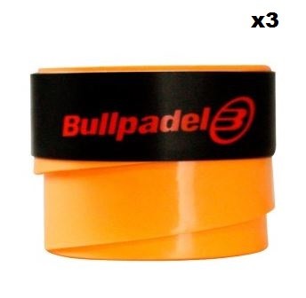 Overgrips bullpadel arancione liscio 3 unità