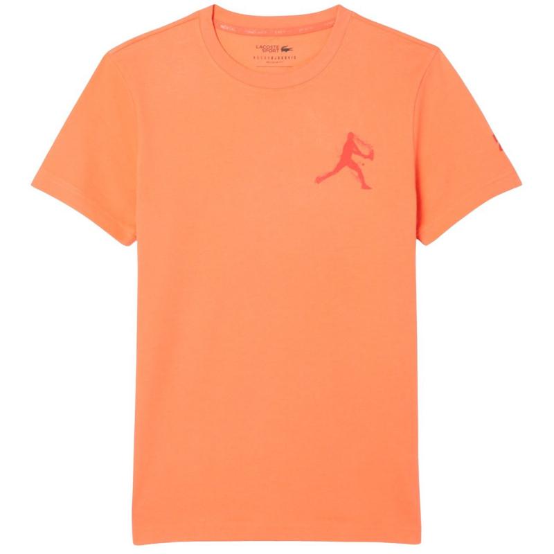 Pack Camiseta Lacoste Novak Djokovic Naranja y Gorra Blanco
