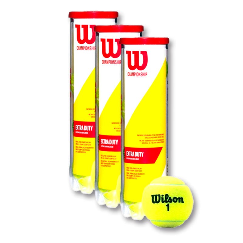 Pack of 3 Cans of 4 Wilson Championship Extra Duty Balls