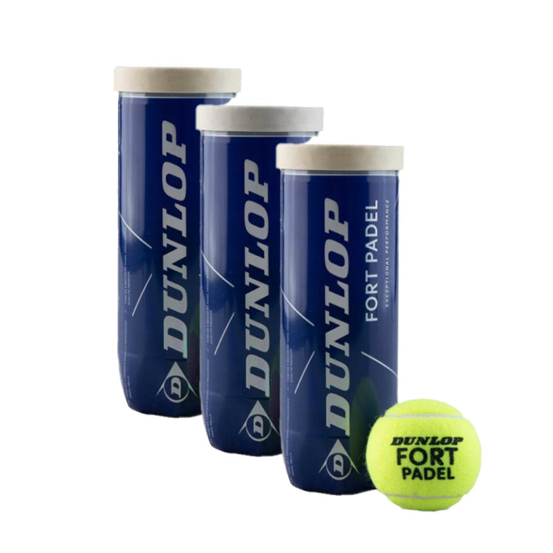 Packung 3 Ballboote Dunlop Fort Padel