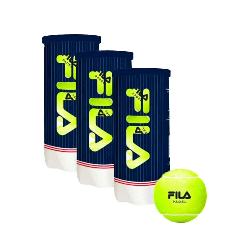 Pack de 3 Botes de Pelotas Fila Padel Premium