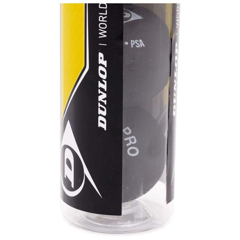 Squash Dunlop Pro Double Punto jaune 3 unités Ball