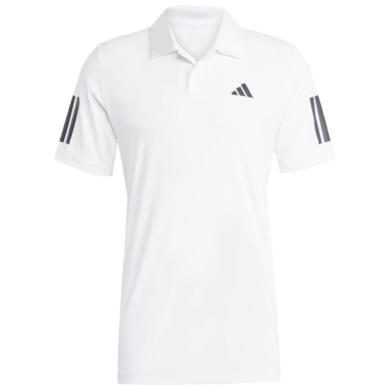 Polo Adidas Club 3 Stripes Blanco Negro