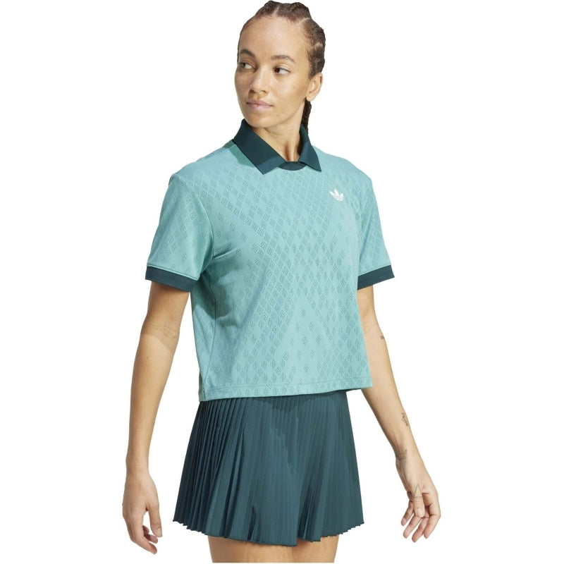 Polo Adidas Original Pro London Turquesa Mujer