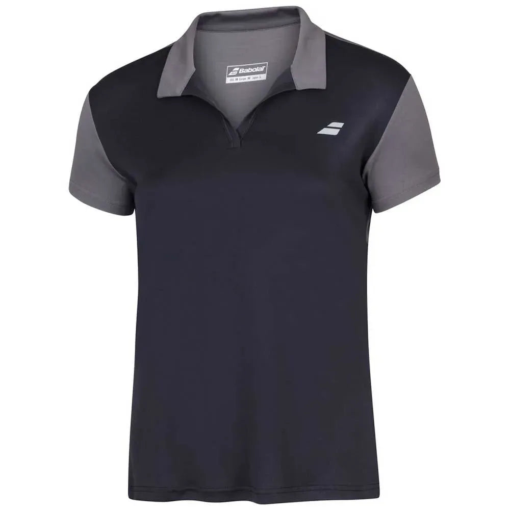 Polo Babolat Play Negro Mujer
