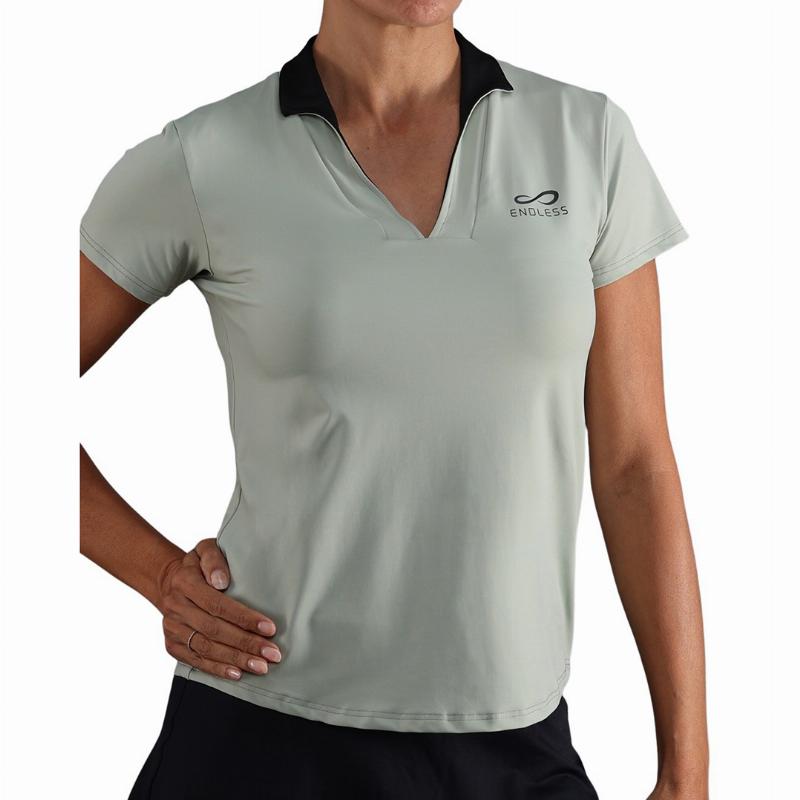 Endless Onyx Sleeves Polo Hellgrün