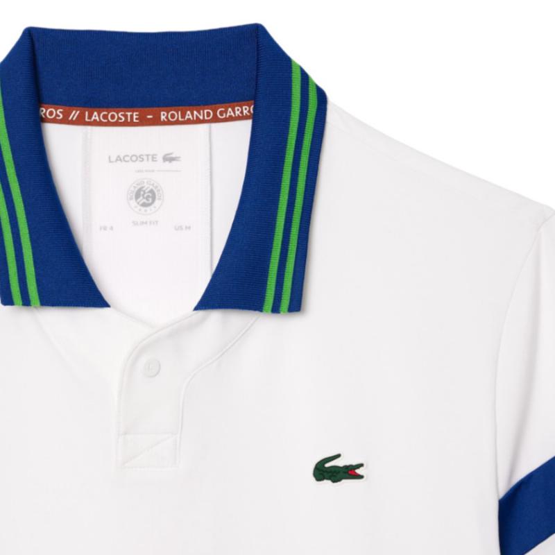 Polo Lacoste Roland Garros Medvedev Bianco Blu Navy