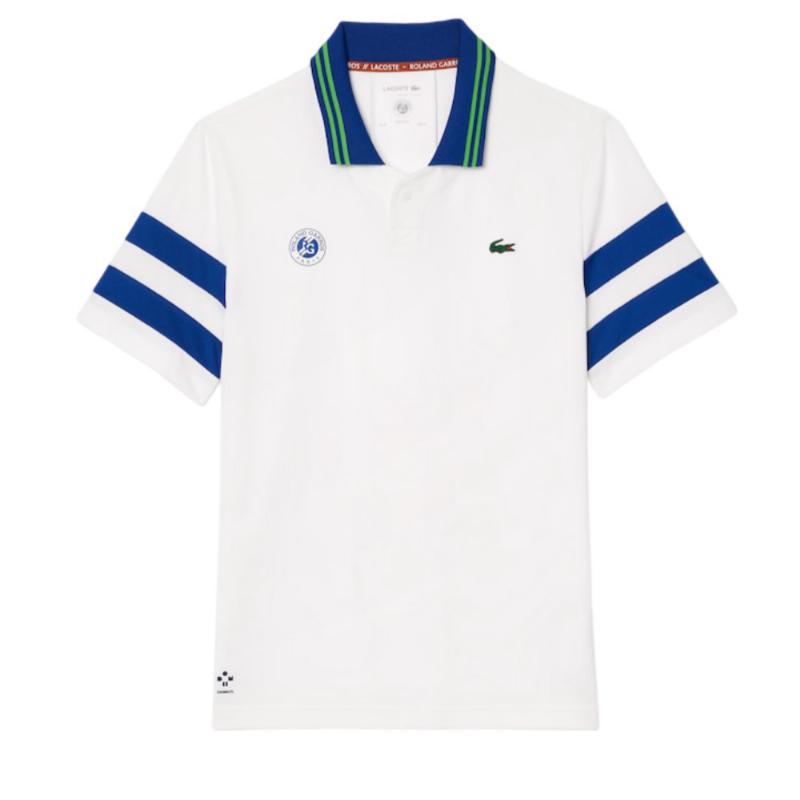 Polo Lacoste Roland Garros Medvedev Bianco Blu Navy