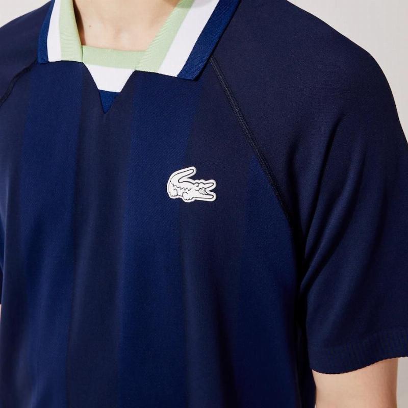 Polo Lacoste Sport Azul Verde Blanco