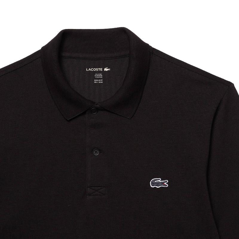 Polo Manga Larga Lacoste Regular Fit Algodon Negro