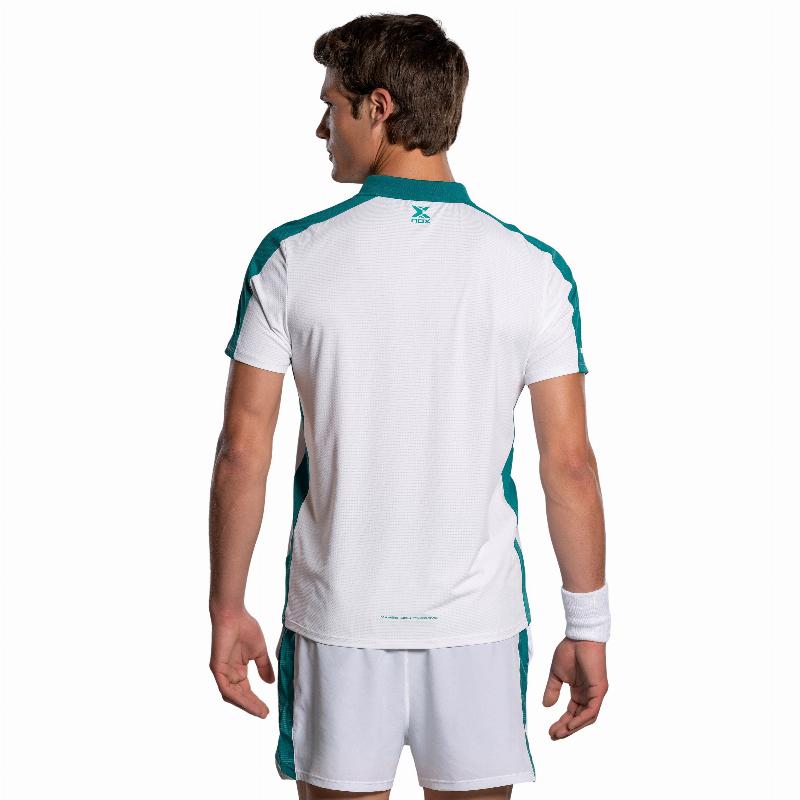 Polo Nox Pro Blanco Verde Ivy