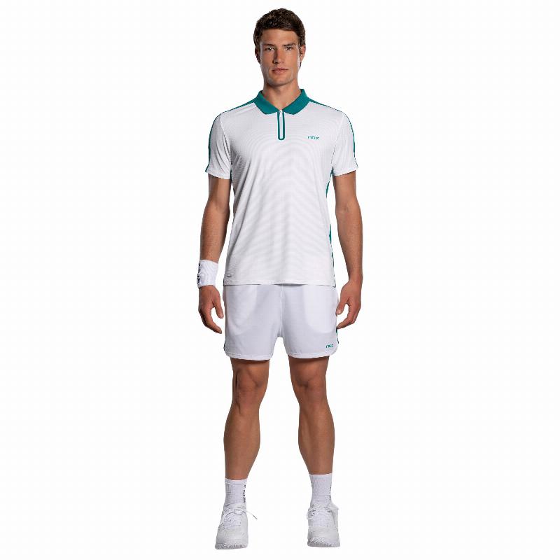Polo Nox Pro Blanco Verde Ivy