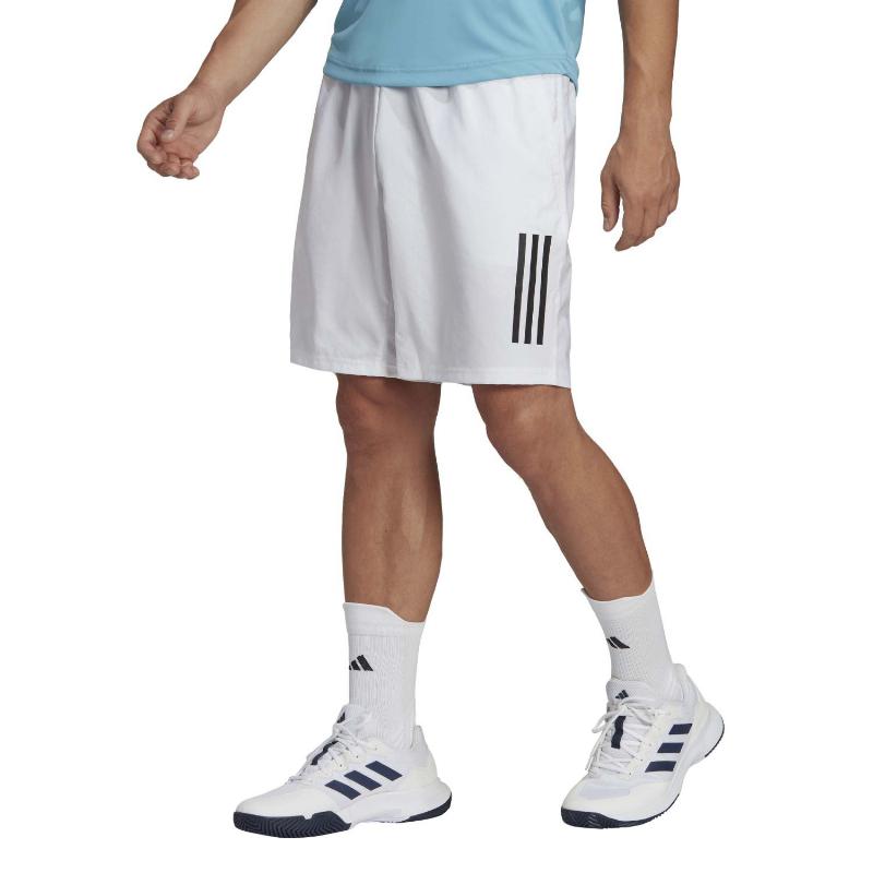 Short Adidas Club 3 Bandas Blanco Negro