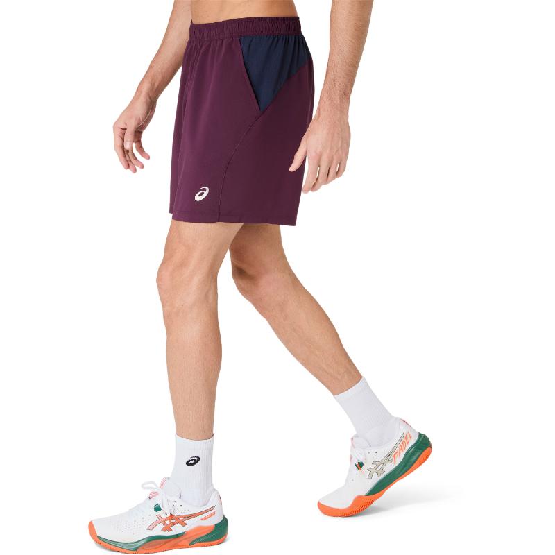 Short Asics Padel Court 7IN Granate Oscuro