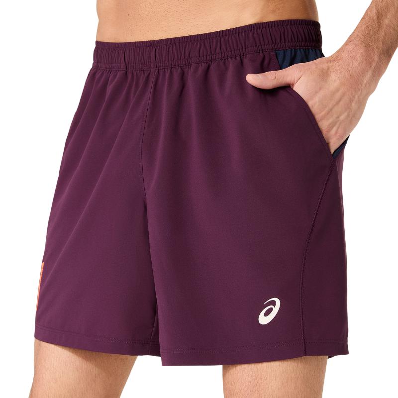 Short Asics Padel Court 7IN Granate Oscuro