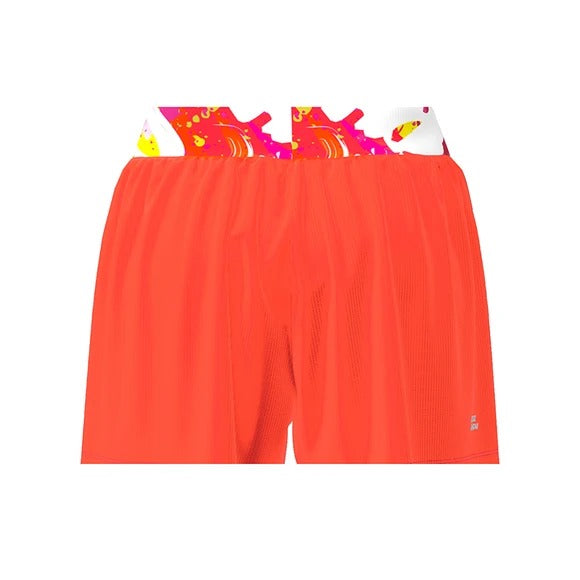 Short Bidi Badu Wild Arts stampato 2en1 Orange Mix Junior