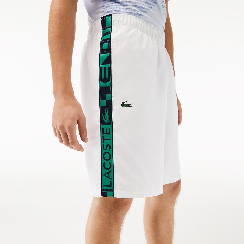 Short Lacoste Sport Green White Side stripes