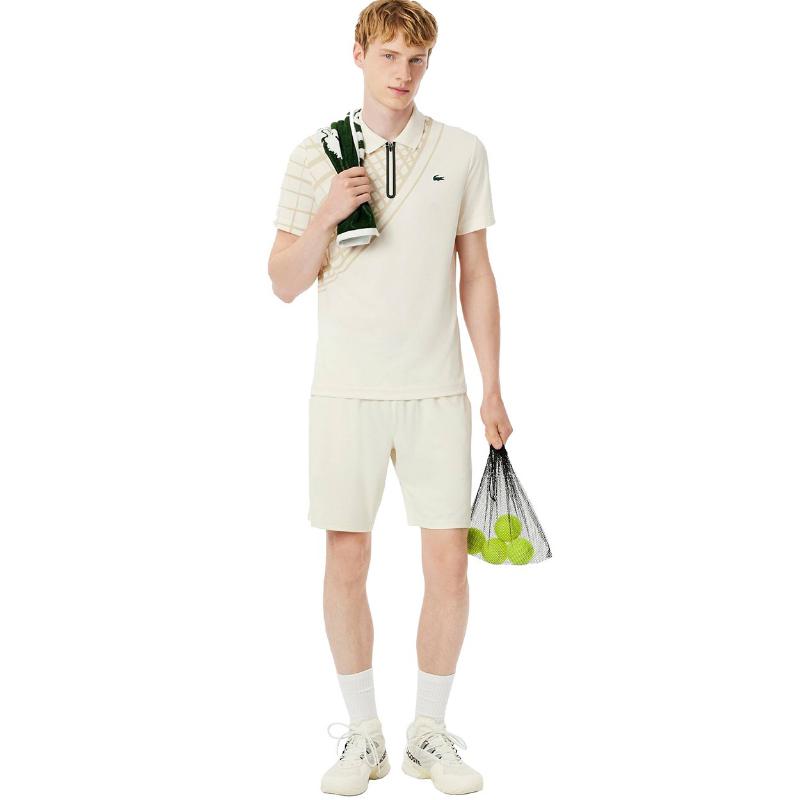 Short Lacoste Tenis Ultra Dry Blanco Roto