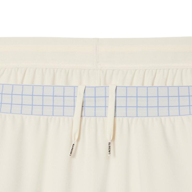 Short Lacoste Tenis Ultra Dry Blanco Roto