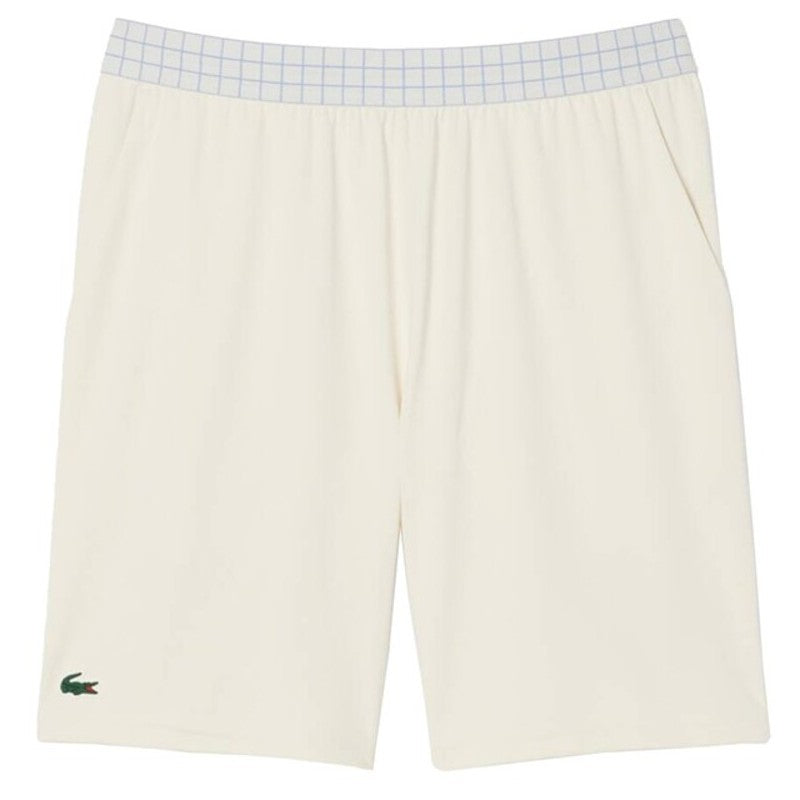 Short Lacoste Tenis Ultra Dry Blanco Roto