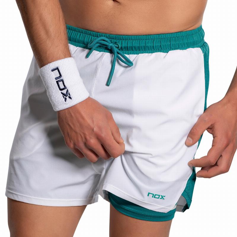 Short Nox Pro Blanco Verde Ivy