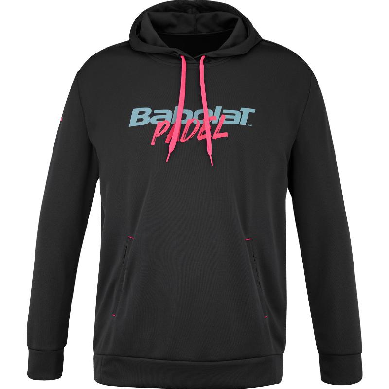 Sudadera Babolat Padel Hood Negro Rosa