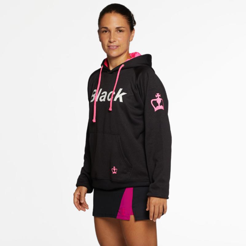 Sudadera Black Crown Ainsa Negro Rosa