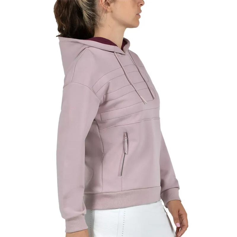 Sudadera Bullpadel Eolia Rosa Sombra